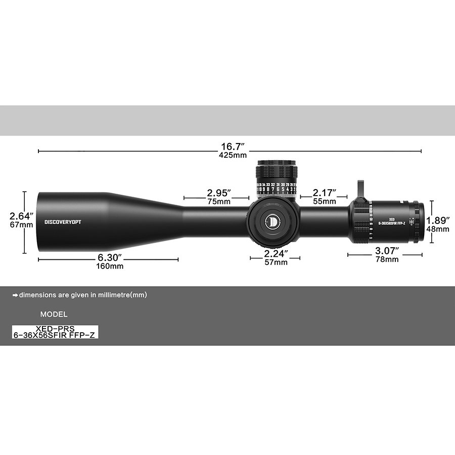 LUNETA DISCOVERYOPT XED 6-36X56 SFIR FFP-Z AIRSOFT - Imagem 4