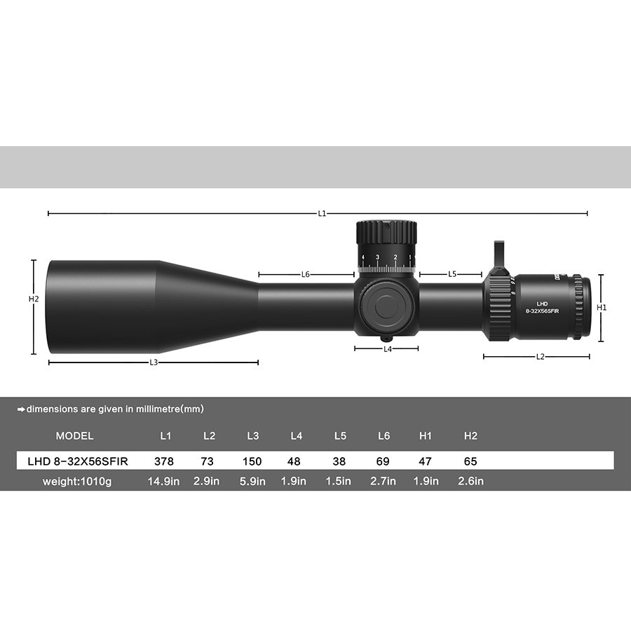 LUNETA DISCOVERYOPT LHD 8-32x56 SFIR FFP-Z AIRSOFT - Imagem 4