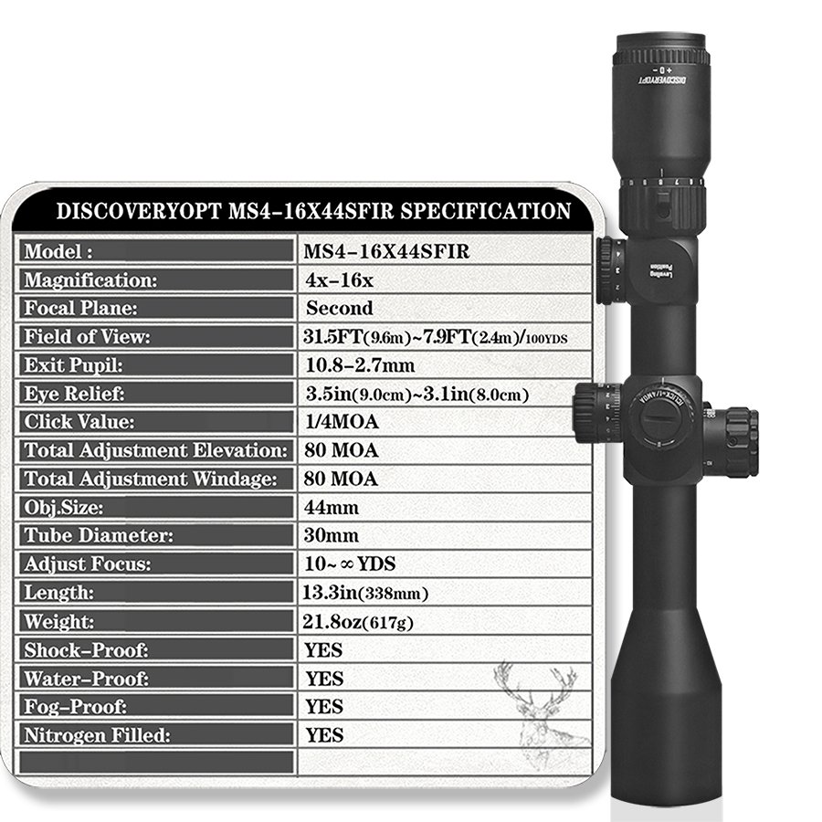 LUNETA DISCOVERYOPT MS 4-16x44 SFIR SFP IR-MIL AIRSOFT - Imagem 7