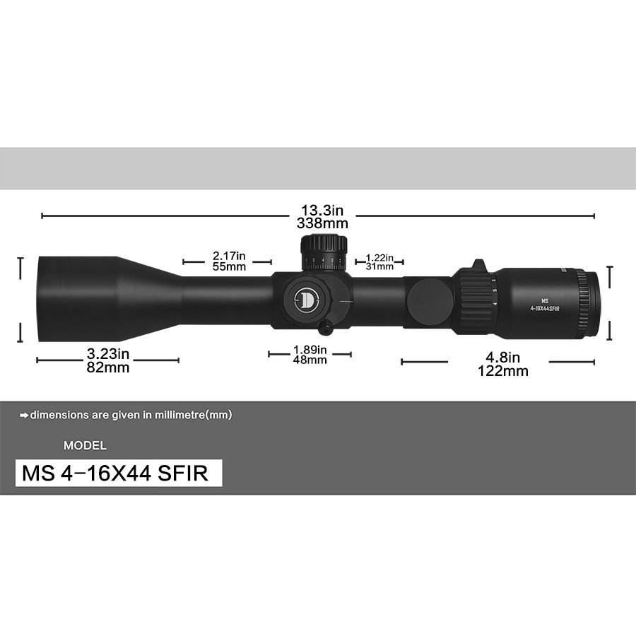 LUNETA DISCOVERYOPT MS 4-16x44 SFIR SFP IR-MIL AIRSOFT - Imagem 6