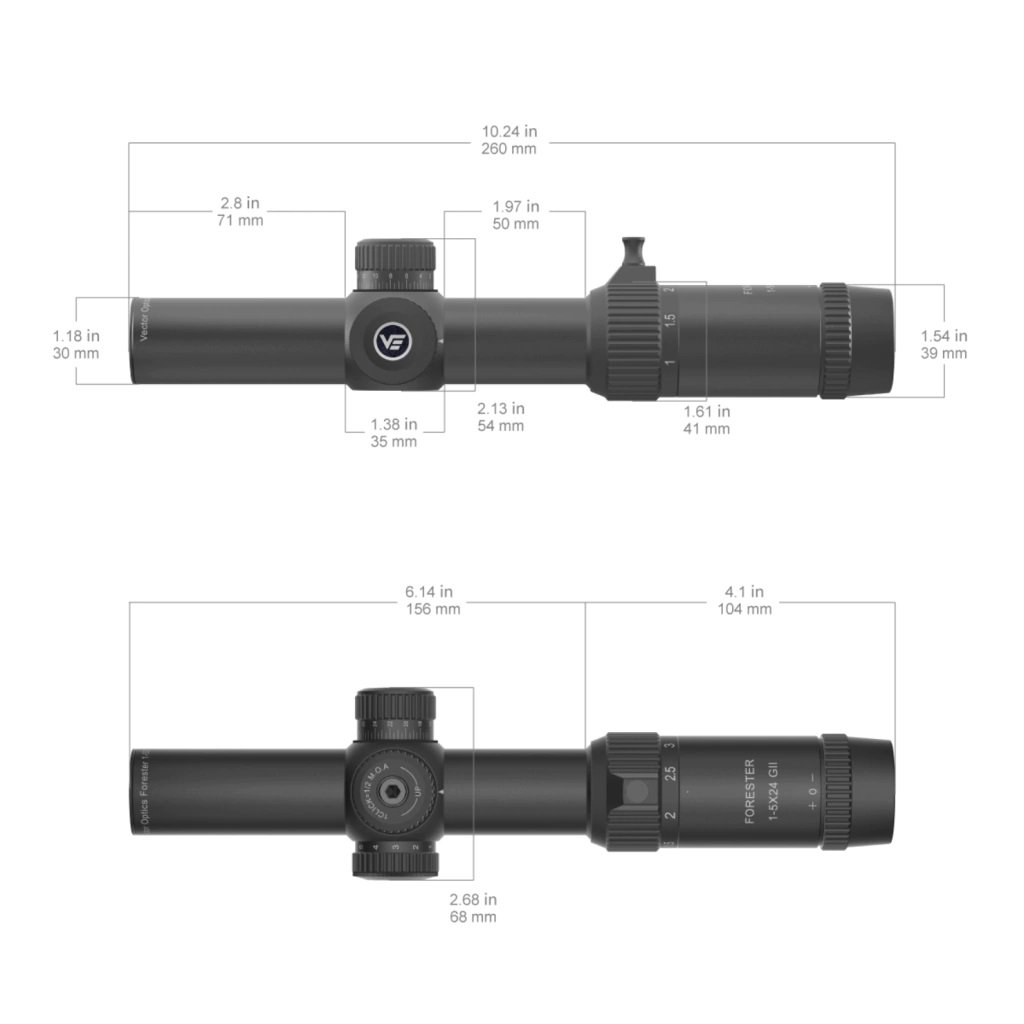 LUNETA VECTOR OPTICS FORESTER 1-5X24 GENII - Imagem 7